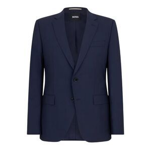 Boss Mens Lapel Collar Suit Jacket / Blue